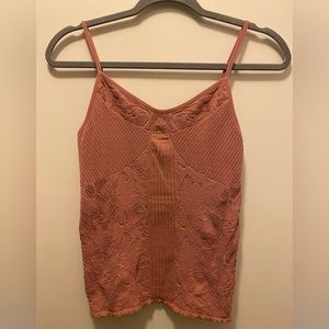 Francesca’s ALYA Dusty Rose/Blush Textures Camisole Size L ~ Originally $24.00